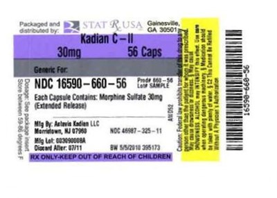 Kadian 30mg Label (Kadian 30mg Label)